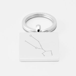 Taurus-Constellation-Engraved-Silver-Keyring