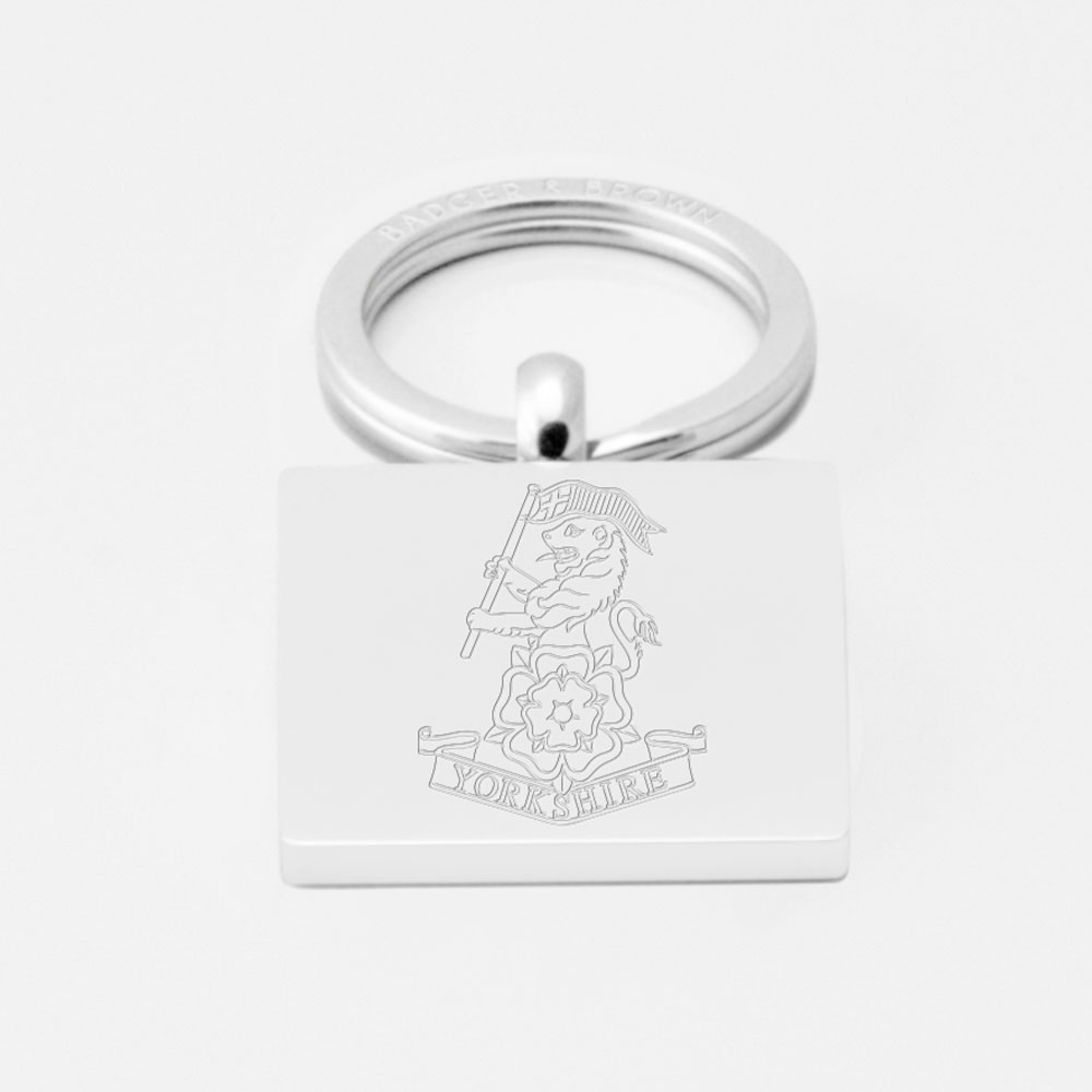 Yorkshire-Regiment-Engraved-Silver-Keyring