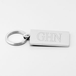 initial-Engraved-Silver-Rectangle-Keyring