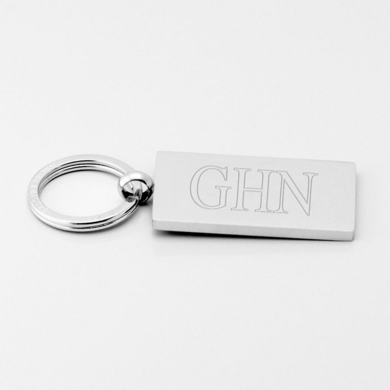 initial-Engraved-Silver-Rectangle-Keyring