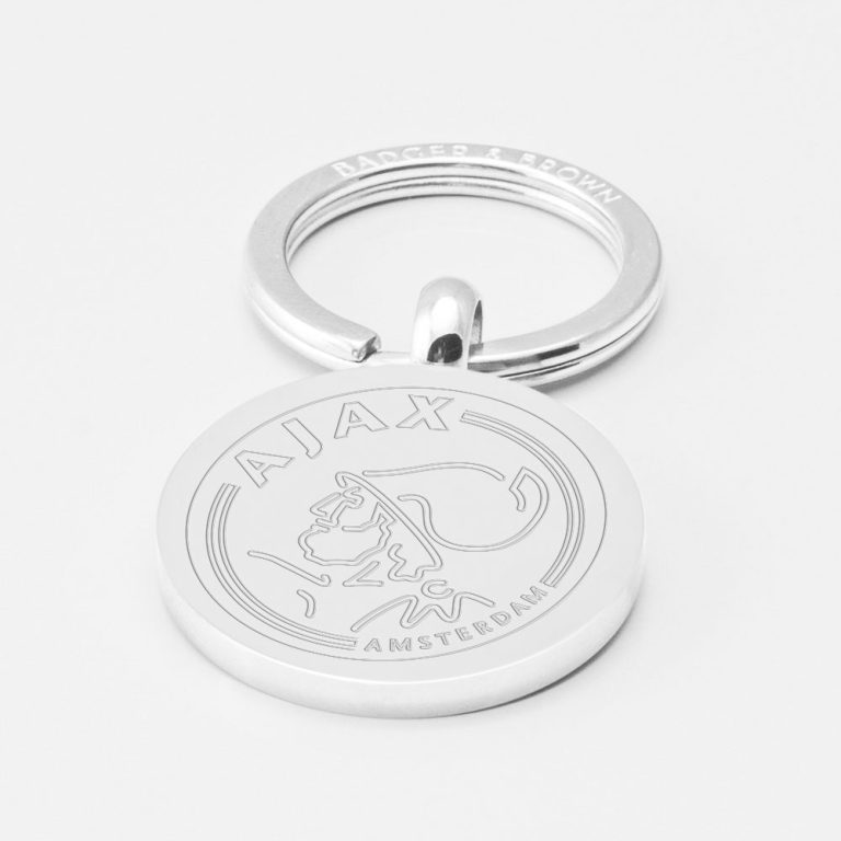 Ajax Football-Engraved-Silver-Keyring
