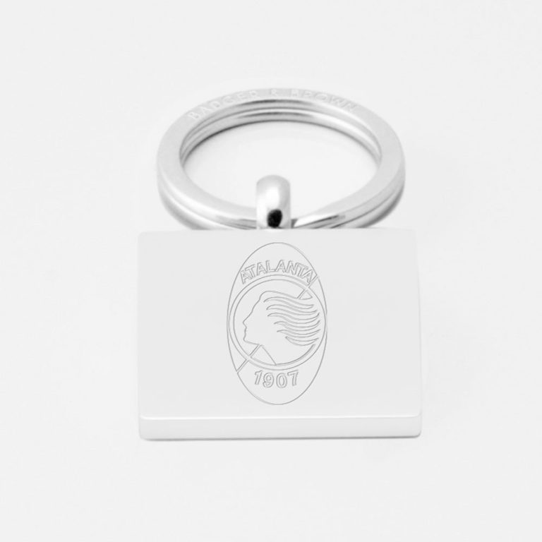 Atalanta Football-Engraved-Silver-Keyring