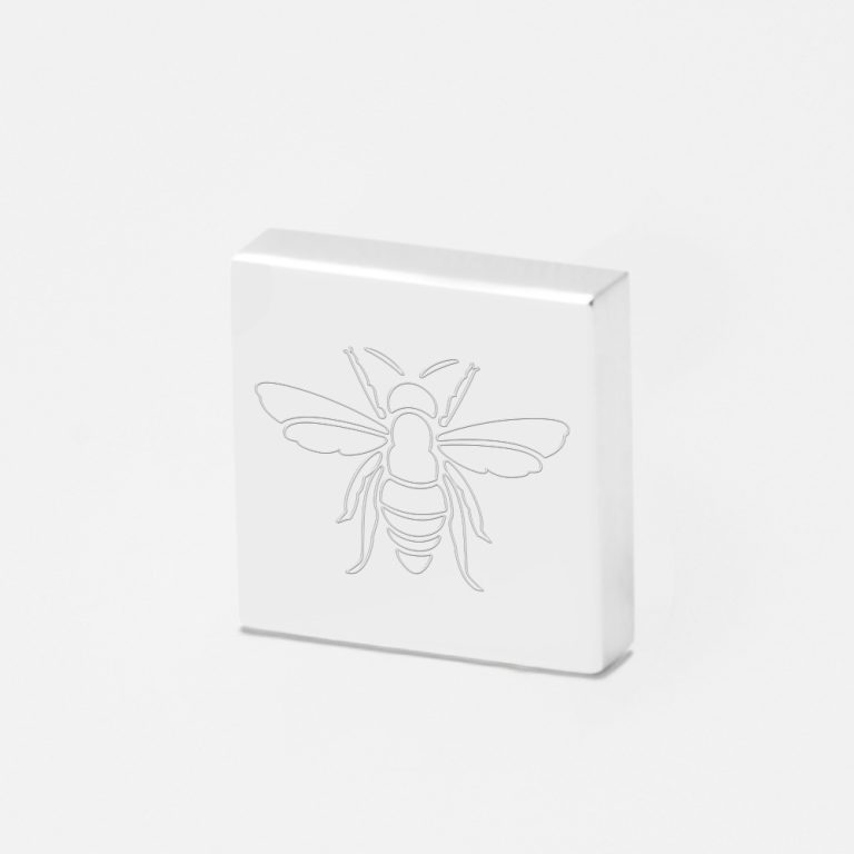 Bee-Engraved-Silver-Lapel-Pin
