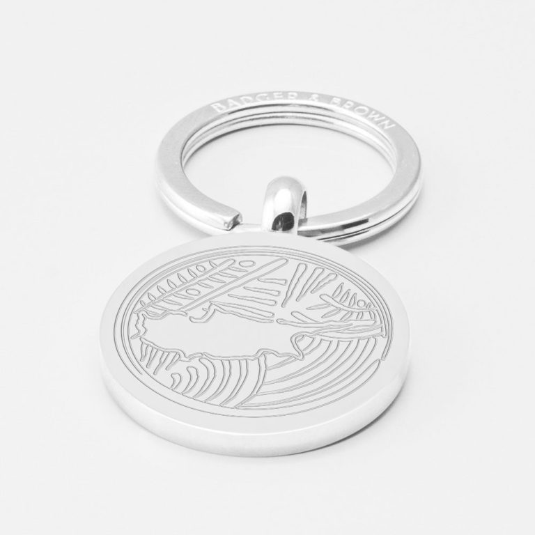 Cyprus Football-Engraved-Silver--Keyring