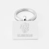 Glamorgan County Cricket Club-Engraved-Silver-Keyring