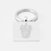 Harry Potter Gryffindor Crest-Engraved-Silver-Keyring