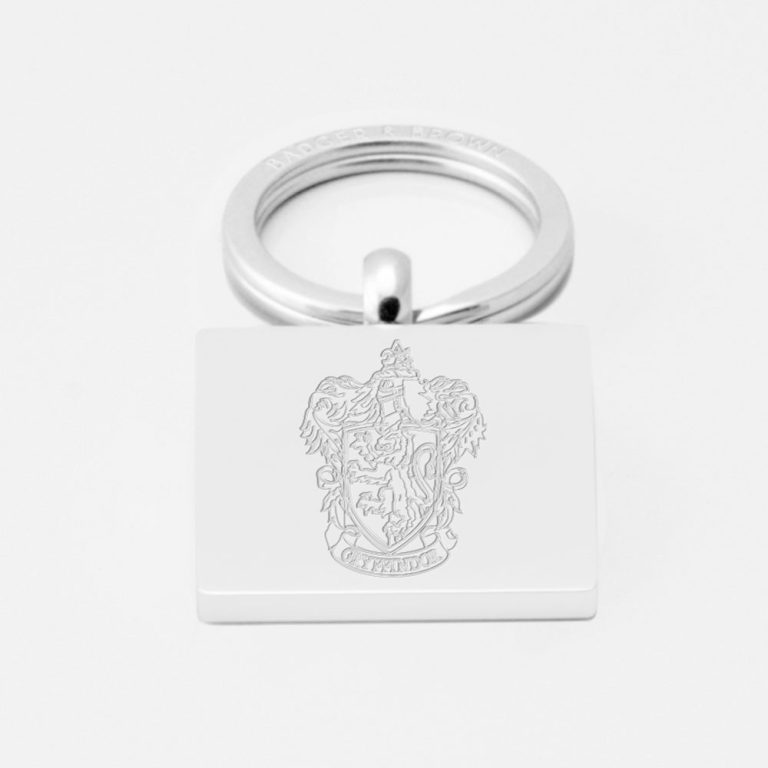 Harry Potter Gryffindor Crest-Engraved-Silver-Keyring