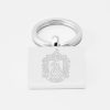 Harry Potter Slytherin Crest-Engraved-Silver-Keyring