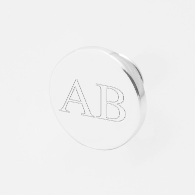 Initials-circle-sterling-silver-Engraved-Lapel-Pin