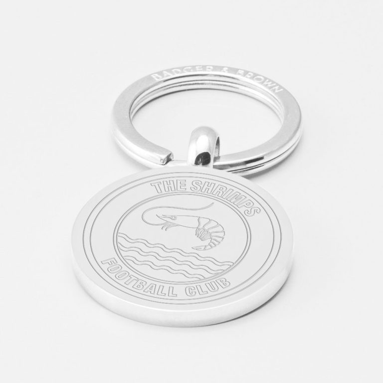 Morecambe Football-Engraved-Silver-Keyring