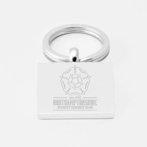 Northamptonshire County Cricket Club-Engraved-Silver-Keyring