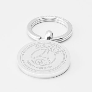 PSG-Football-Engraved-Silver-Keyring