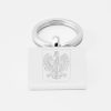 Poland-Football-Engraved-Silver-Keyring
