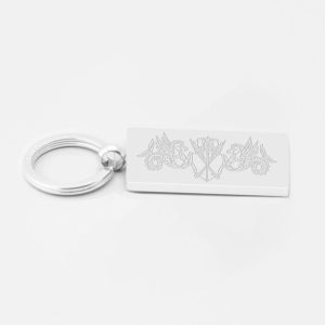 Principle Warfare Officer Emblem-Engraved-Silver--Keyring