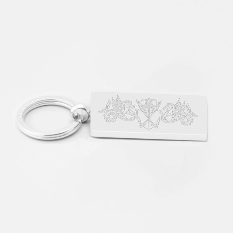 Principle Warfare Officer Emblem-Engraved-Silver--Keyring