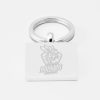 Rochdale Hornets Rugby-Engraved-Silver-Keyring