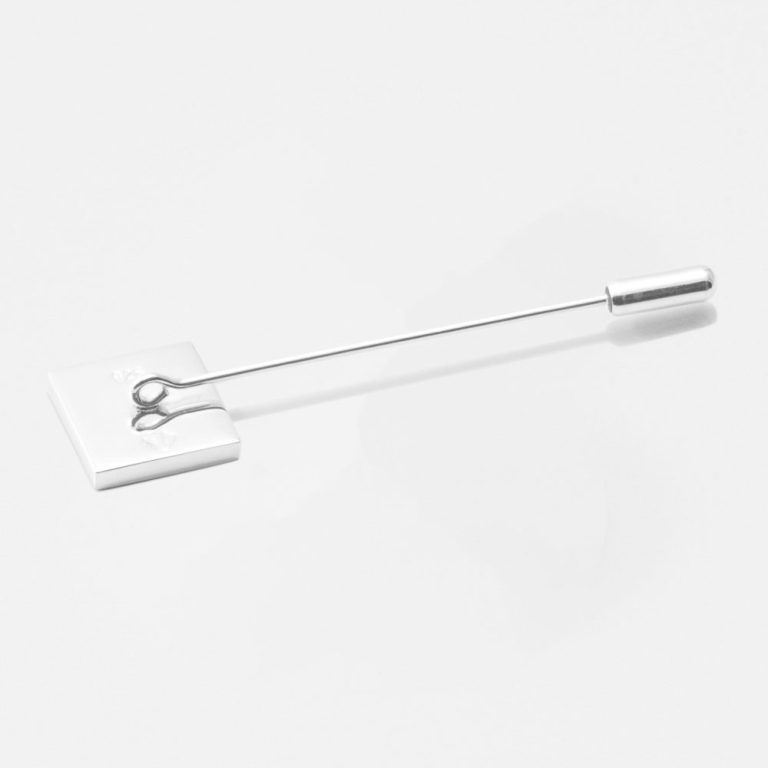 Sterling-Silver-Square-Lapel-Pin-Long-Pin