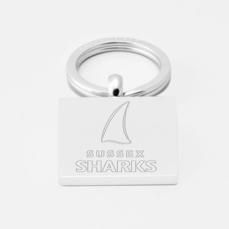 Sussex Sharks Cricket Club-Engraved-Silver-Keyring