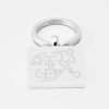 Switzerland-Football-Engraved-Silver-Keyring