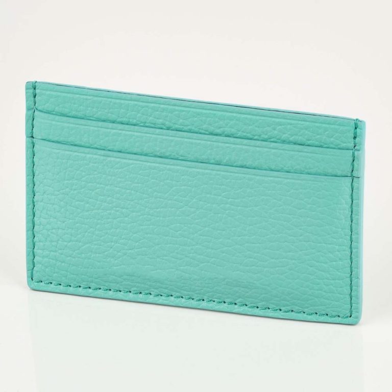 Turquoise-Italian-Grain-Leather-Card-Holder