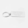 University Campus Of Football Business-Engraved-Silver--Keyring