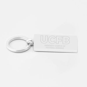 University Campus Of Football Business-Engraved-Silver--Keyring