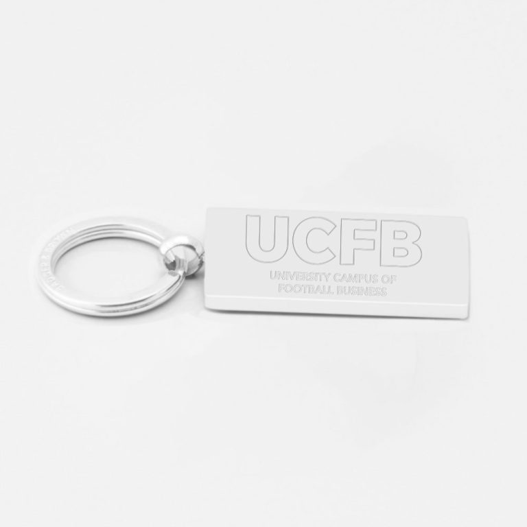 University Campus Of Football Business-Engraved-Silver--Keyring