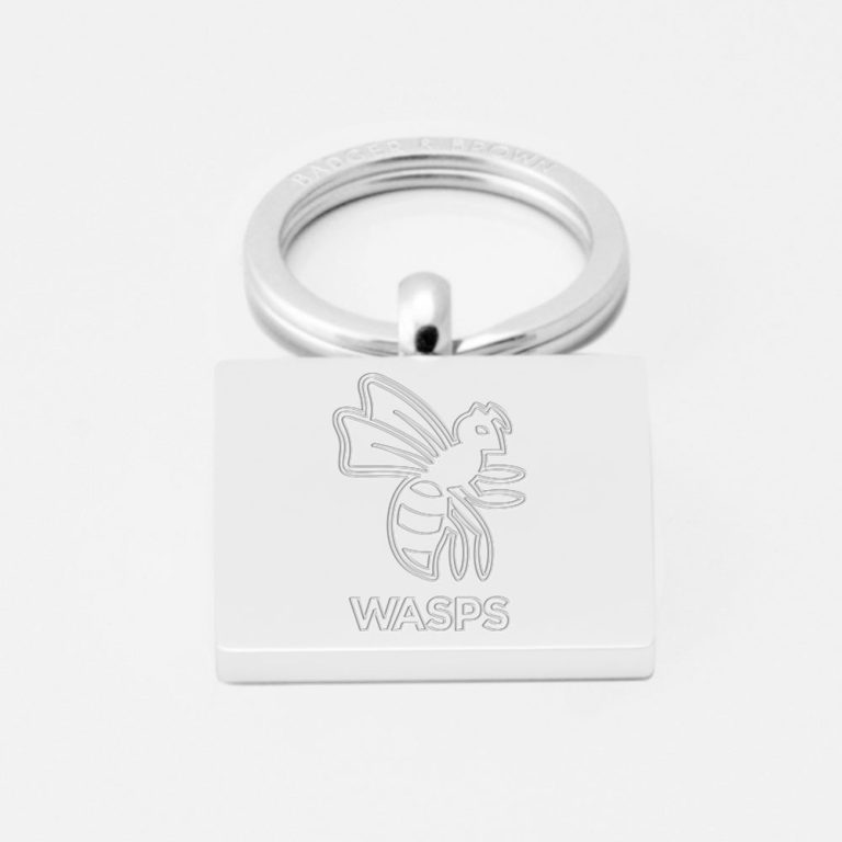 Wasps-Rugby-Engraved-Silver-Keyring