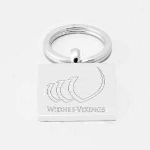 Widnes Vikings Rugby-Engraved-Silver-Keyring