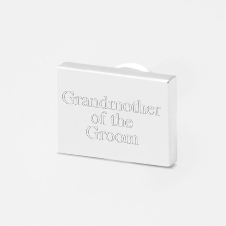 grandmother of the groom-Engraved-Lapel-Pin