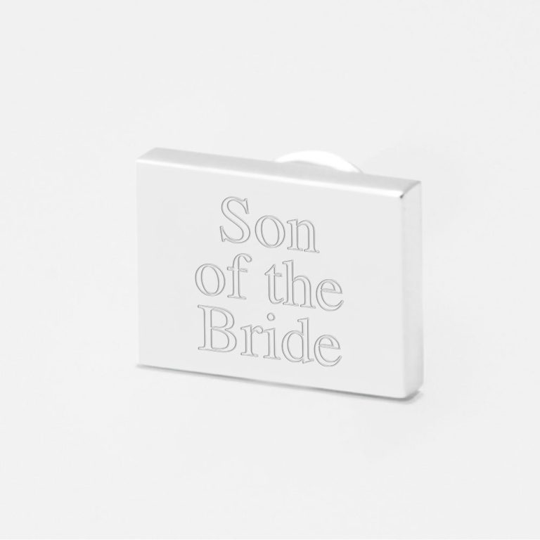 son of the bride-Engraved-Lapel-Pin