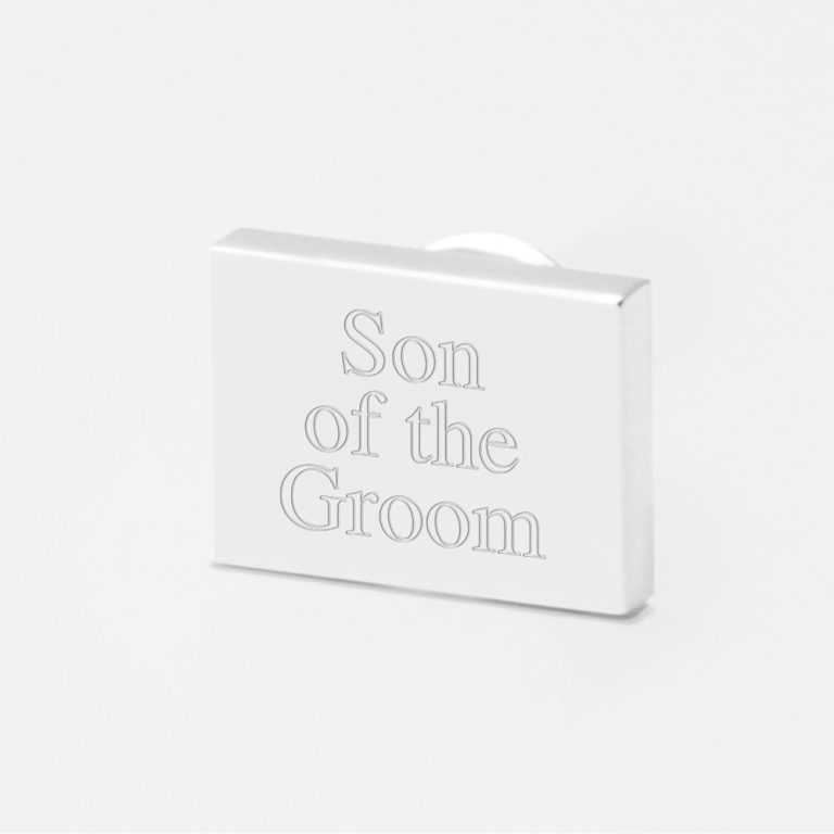 son of the groom-Engraved-Lapel-Pin