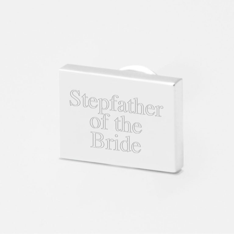 stepfather of the bride-Engraved-Lapel-Pin