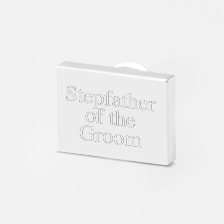 stepfather of the groom-Engraved-Lapel-Pin