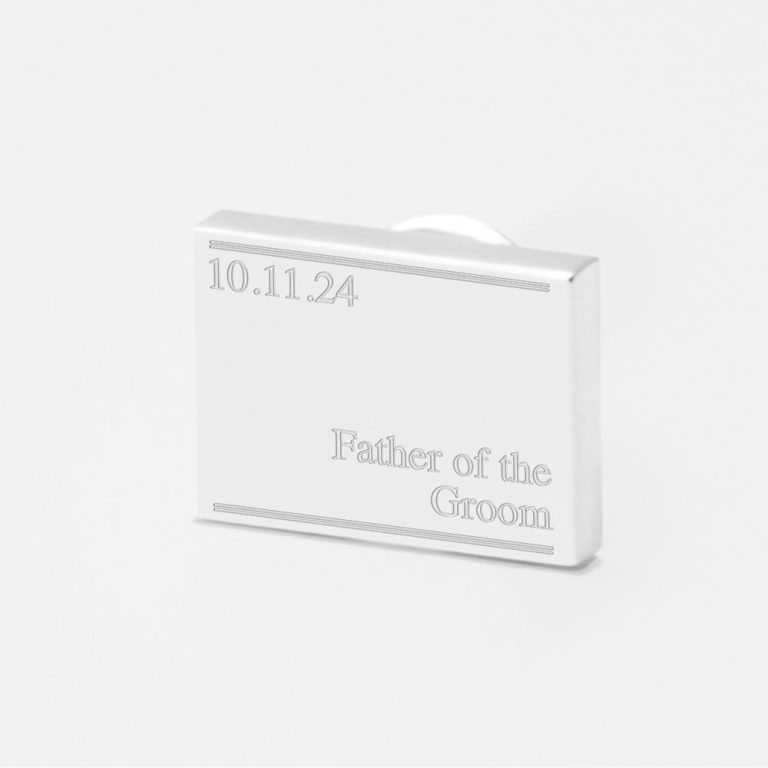 subtle father of the groom-Engraved-Lapel-Pin