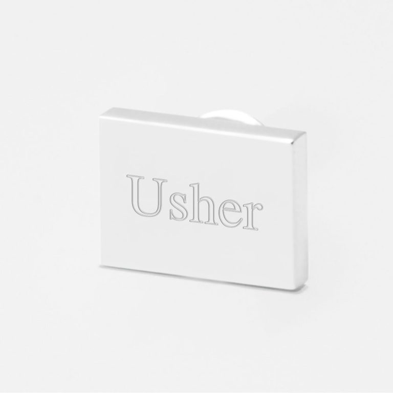 usher-Engraved-Lapel-Pin