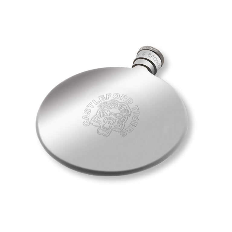 Castleford Tigers Rugby-Engraved-Silver-Hip-Flask