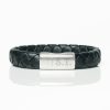 Black-Bold-Leather-Braided-Bracelet-front-engraved
