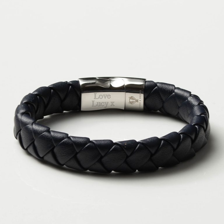 Black-Bold-Leather-Braided-Bracelet-inside-engraved