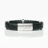 Black-Leather-Braided-Bracelet-With-Loop-Detail-front-engraved
