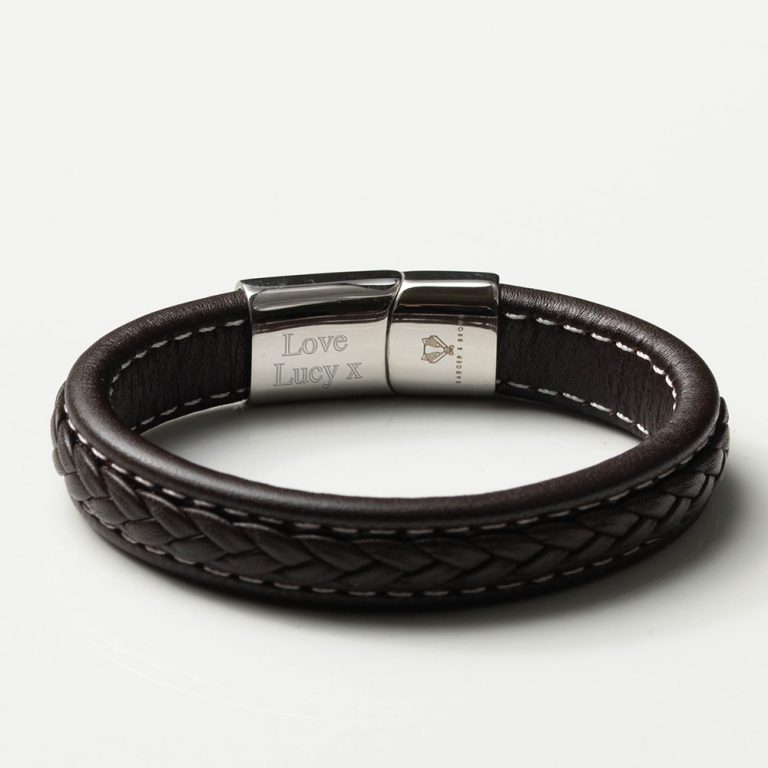 Brown-Quilted-Style-Leather-Bracelet-inside-engraved