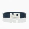 Navy-Smooth-Textured-Leather-Bracelet-front-engraved