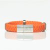 Orange-Leather-Braided-Bracelet-With-Loop-Detail-front-engraved