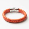 Orange-Quilted-Style-Leather-Bracelet-inside-engraved