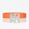 Orange-Smooth-Textured-Leather-Bracelet-front-engraved