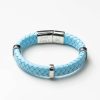 Steel-Blue-Leather-Braided-Bracelet-With-Loop-Detail-inside-engraved
