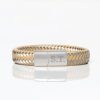 Two-Tone-Beige-Woven-Leather-Bracelet-front-engraved