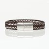 Two-Tone-Brown-Woven-Leather-Bracelet-front-engraved