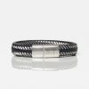 Two-Tone-Navy-Woven-Leather-Bracelet-front-engraved