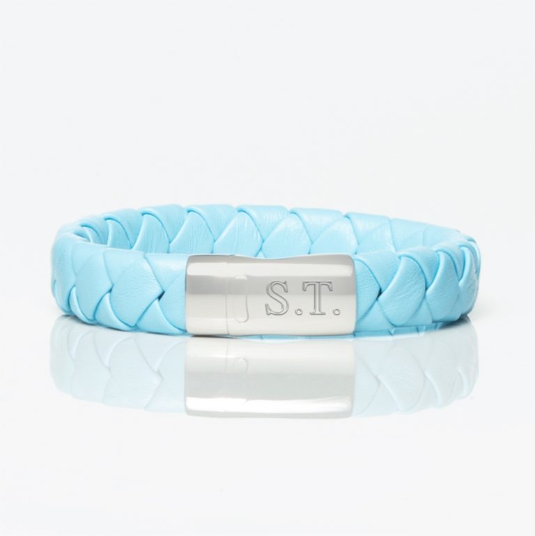 blue braided front engraved